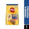 Pedigree Dry Dog Food - For Adult, Chicken & Vegetables, 3 kg Pedigree Dry Dog Food - For Adult, Chicken & Vegetables, 3 kg