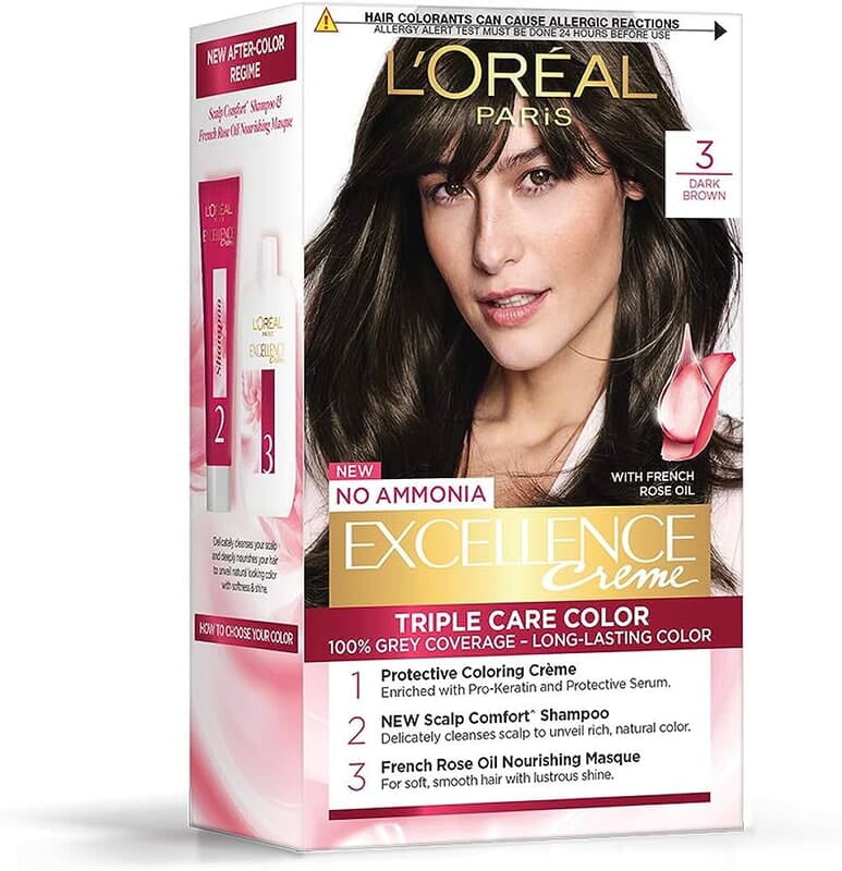 L'Oreal Paris Excellence Creme Hair Colour (Dark Brown 03) (72ml+100g) L'Oreal Paris Excellence Creme Hair Colour (Dark Brown 03) (72ml+100g)